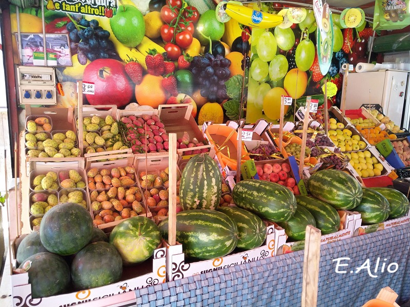 Outdoor Produce Stand of Michele Migliaccio in Palermo
