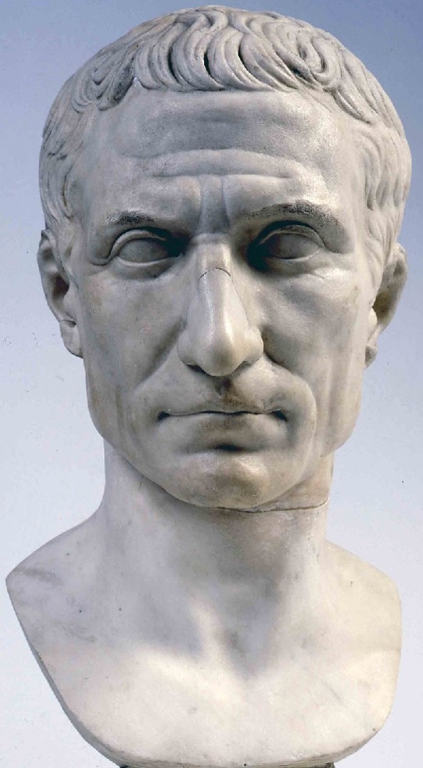 Marble bust of Julius Caesar at Vatican Museums in Rome